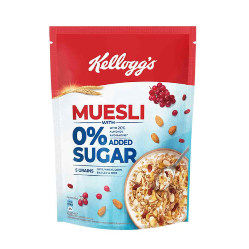 Kellogg's Muesli 0% Added Sugar Breakfast Cereal 500gm