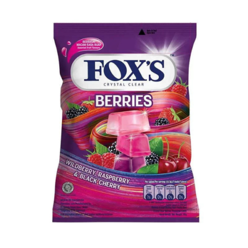 Fox's Crystal Clear Berries Candy 90gm Pouch