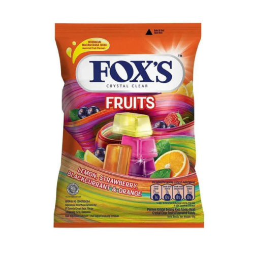 Fox's Crystal Clear Fruits Candy 90gm Pouch