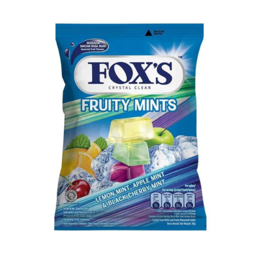 Fox's Crystal Clear Fruity Mints Candy 90gm Pouch